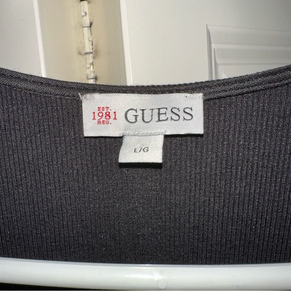 GUESS Black Ribbed Dress Size L in Great Condition - Picture 4 of 4